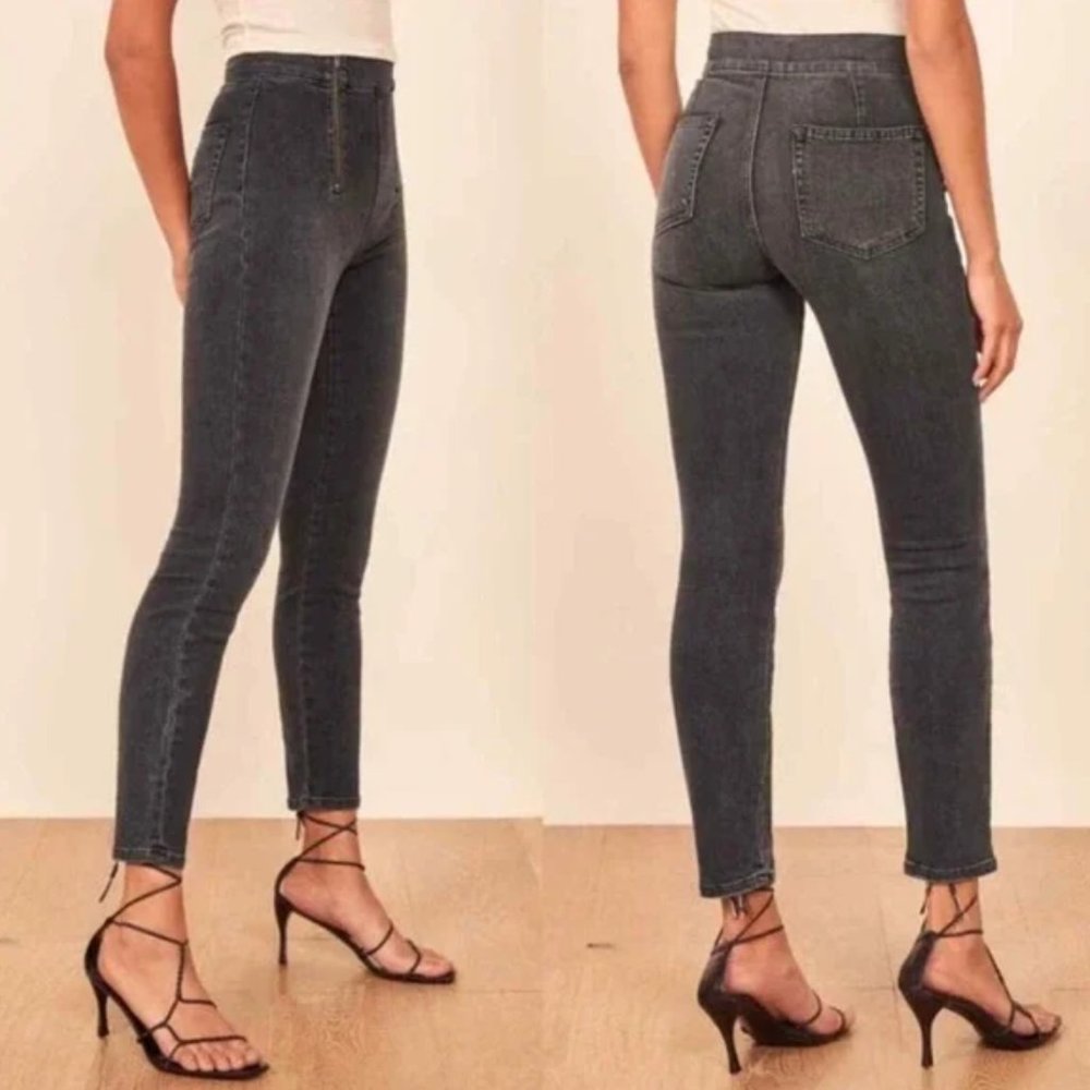 Reformation Krista High and Skinny size 30 Avalon Black